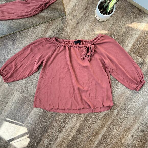 Hatch Maternity Women’s THE LAETITIA BLOUSE Sienna Pink Size 1 - Picture 1 of 5